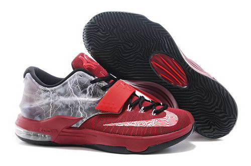 Mens Kevin Durant 7 Red Grey Black Low Cost